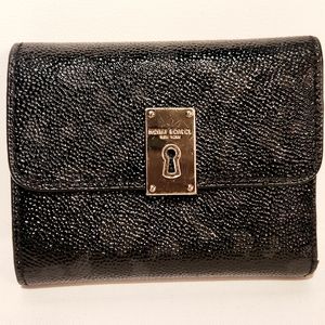 henri bendel Gotham petrol trifold wallet